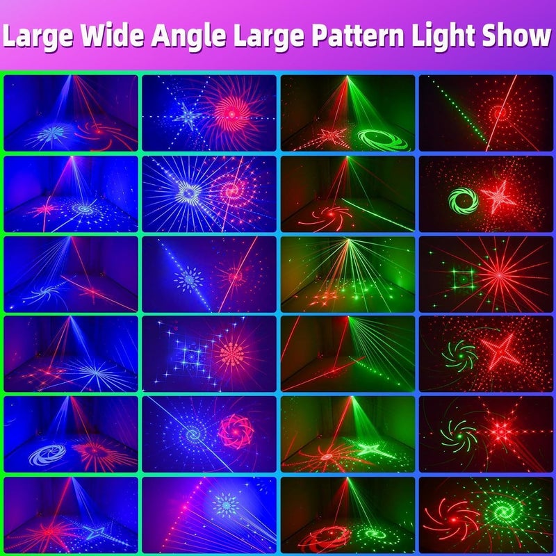 bubusan Laser Light for Party, Sound Activated Strobe Light Halloween - 6 Eyes Laser DJ Lights with Remote Control, Rave Lights Glow Party Supplies Party Lights Dance Floor Lights - Image 3